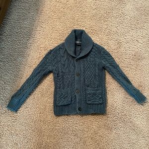 Polo Aran shawl collared knit sweater